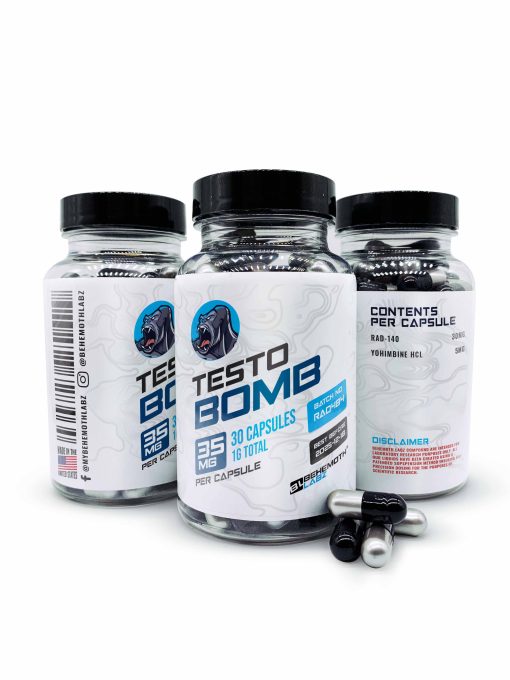 Testo Bomb Capsules (Yohimbine HCL + RAD 140) | behemothlabz