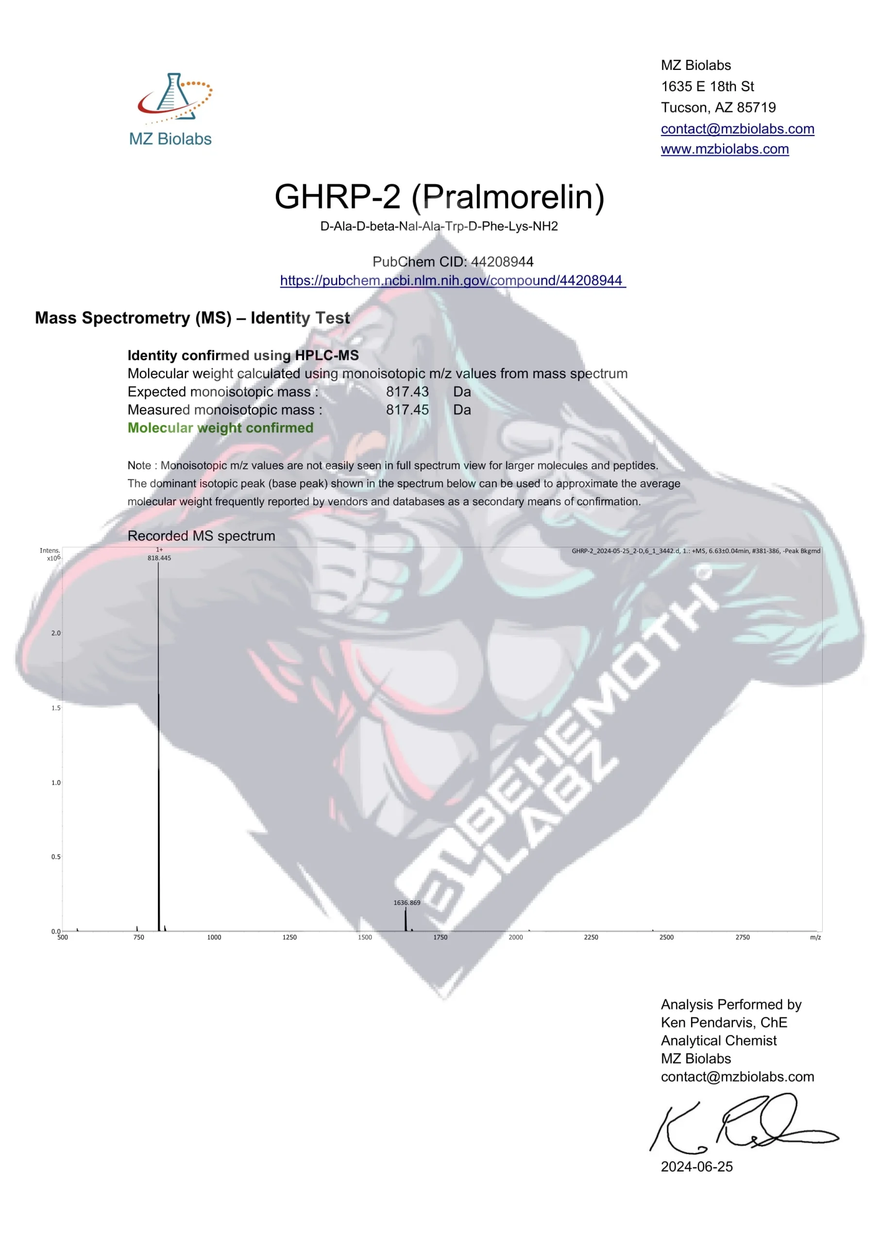 BEHEMOTH LABZ GHRP-2