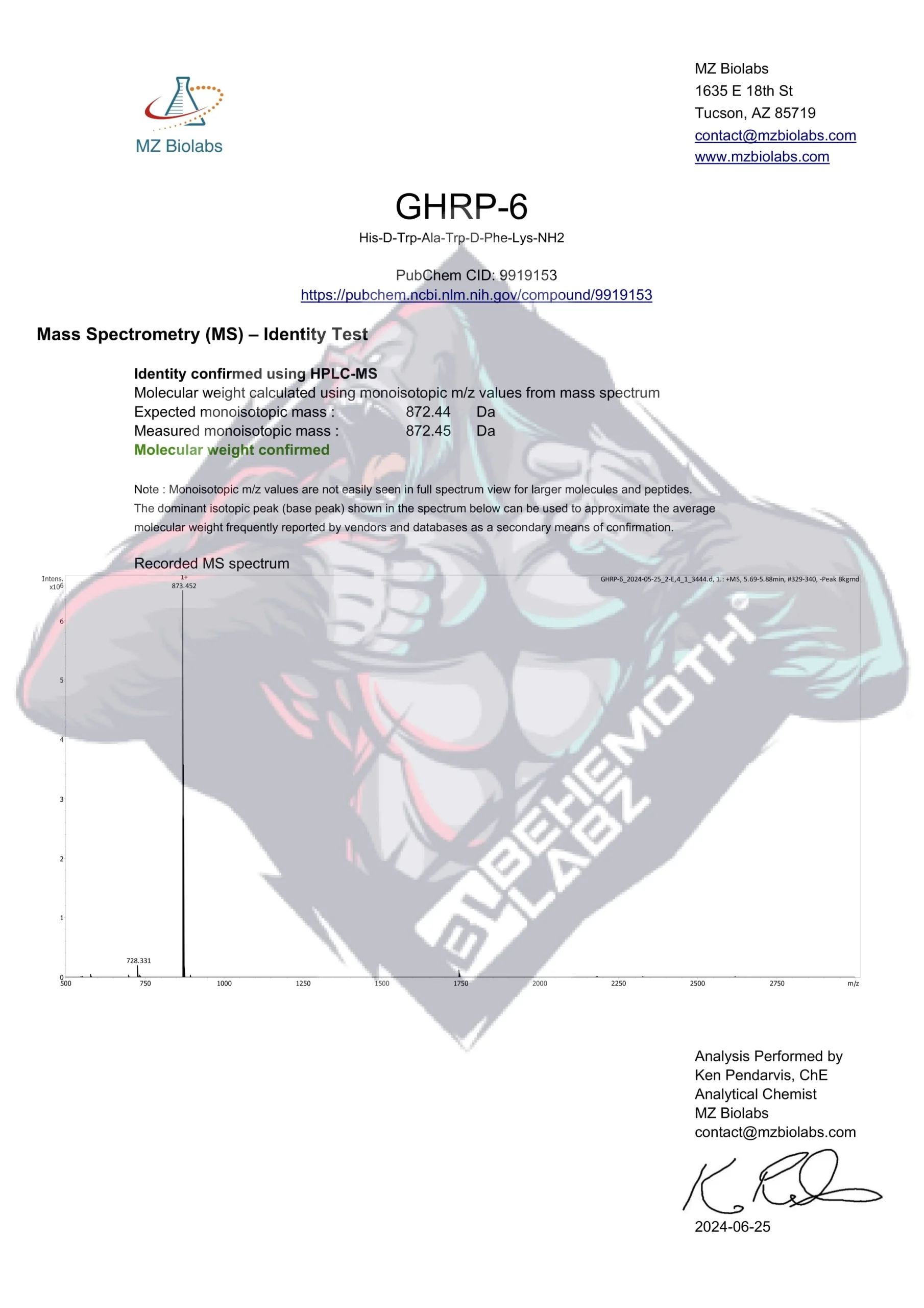 BEHEMOTH LABZ GHRP-6