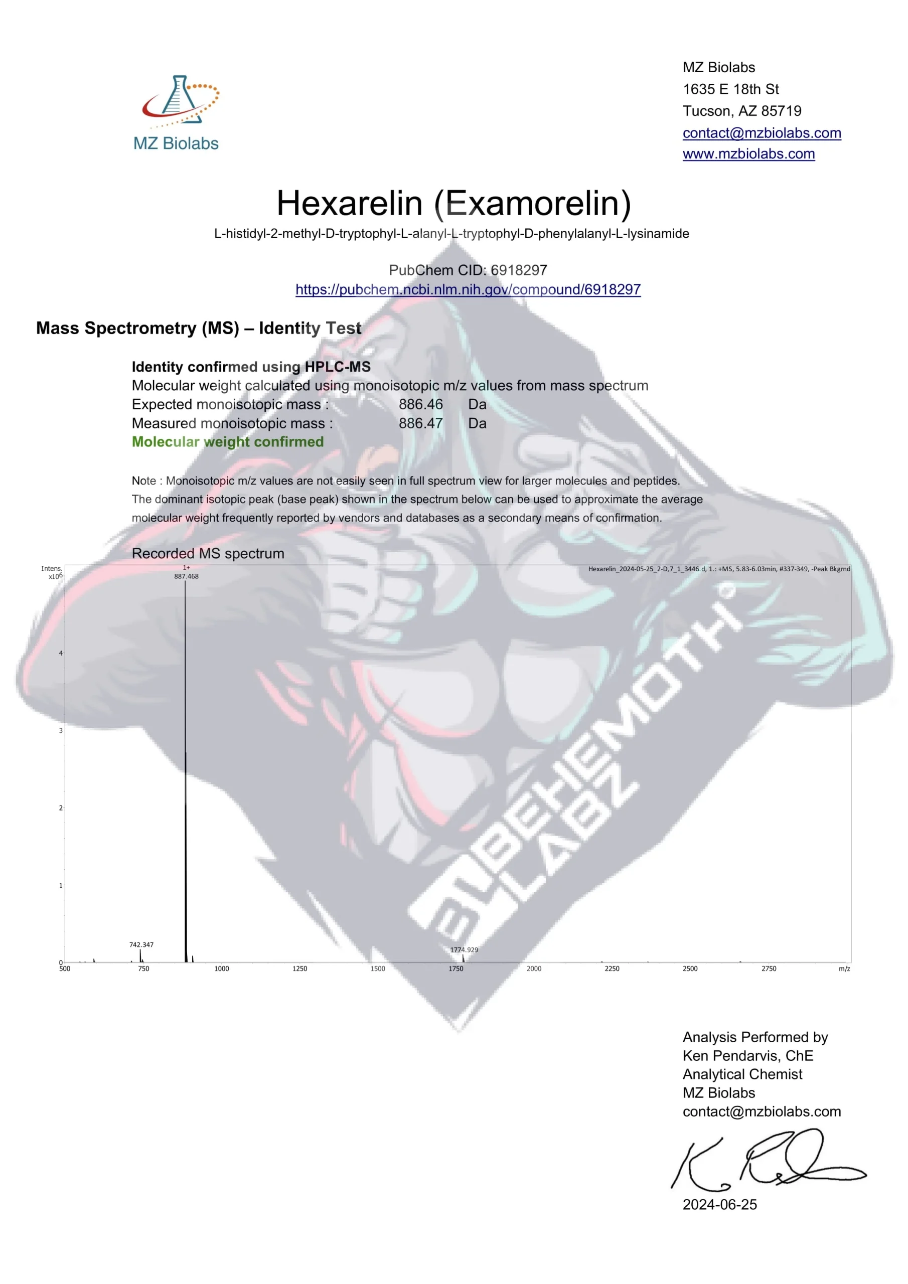 BEHEMOTH LABZ Hexarelin Acetate