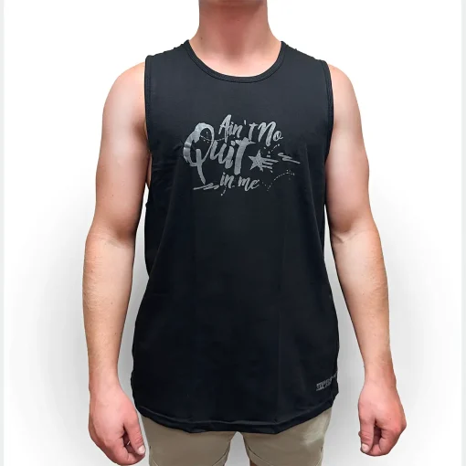 Behemothlabz Gym Tank Tops - Ain't No Quit In Me (Black), S