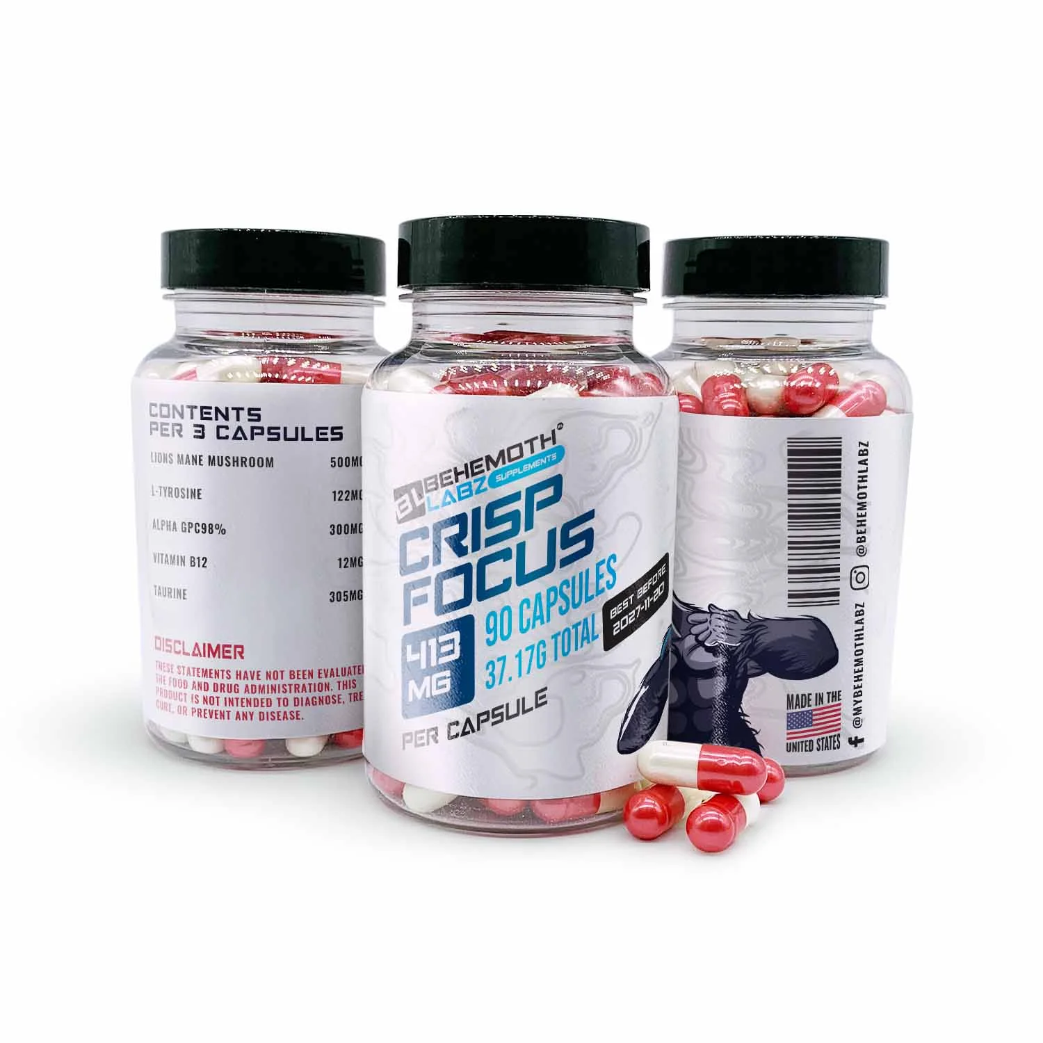 Crisp Focus 90 Capsules | Product | BehemothLabz